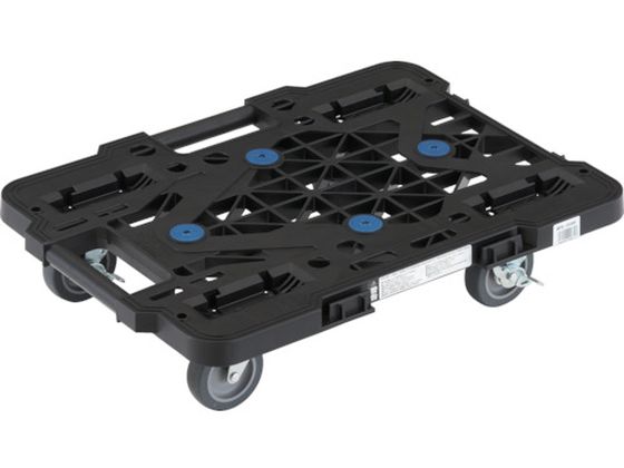 ●型番：MPK-500JS-BK●均等荷重（kg）：100 ●色：ブラック ●長さ（mm）：515 ●幅（mm）：385 ●高さ（mm）：115 ●キャスター径（mm）：75 ●エラストマー樹脂●完成
