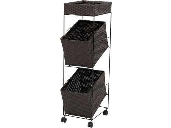 萩原 ランドリーラック 2個タイプ 幅28cm ダークブラウン 萩原 ランドリーラック 2個タイプ 幅28cm ダークブラウン