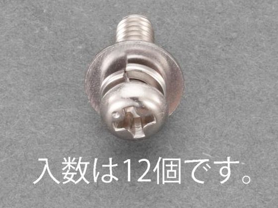 エスコ 鍋頭セムス小ねじ ステンレス P=3 12本 M5×25mm