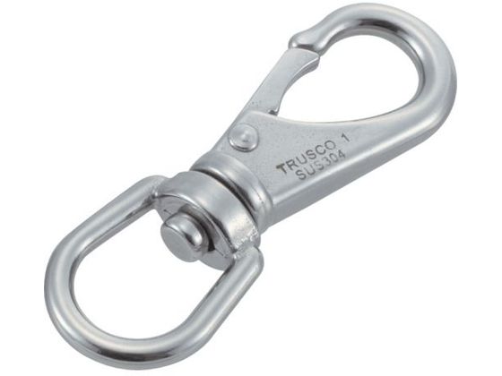 TRUSCO スイベルスナップ ステンレス製 線径4×開口5mm 2個入