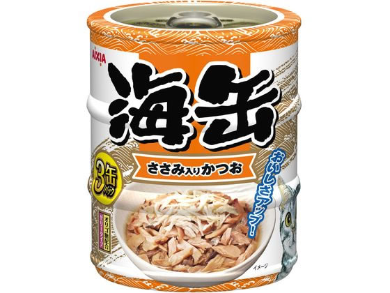 アイシア 海缶 ミニ3P ささみ入りかつお ゼリータイプ 180g