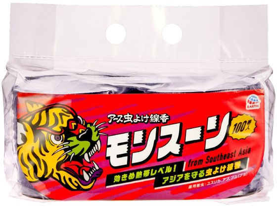 アース製薬 アース虫よけ線香 モンスーン 100巻 アース製薬 アース虫よけ線香 モンスーン 100巻
