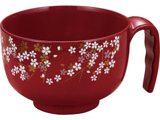 カノー らくらく汁椀 朱 桜 カノー らくらく汁椀 朱 桜