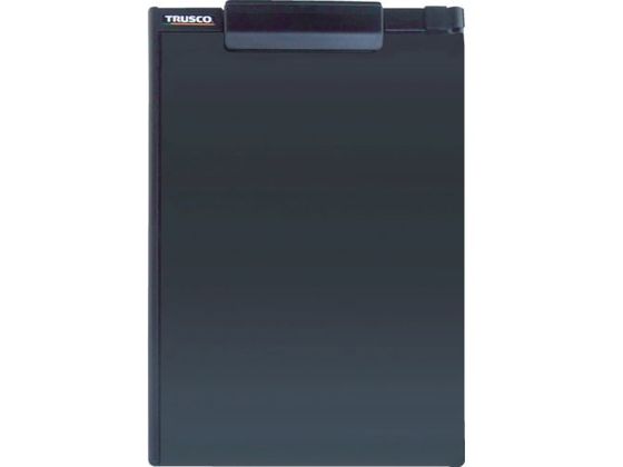 TRUSCO ペンホルダー付クリップボード(マグネット付) A4縦 黒