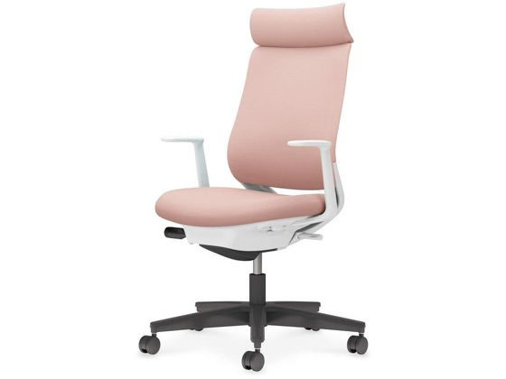 コクヨ ミトラ2 布 アディショナルL字肘 黒脚本体白アッシュピンク コクヨ ミトラ2 布 アディショナルL字肘 黒脚本体白アッシュピンク