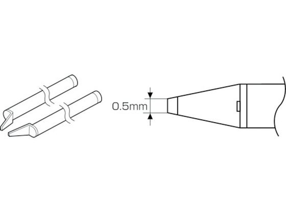 白光 こて先 CHIP 0.5L型 A1577 白光 こて先 CHIP 0.5L型 A1577