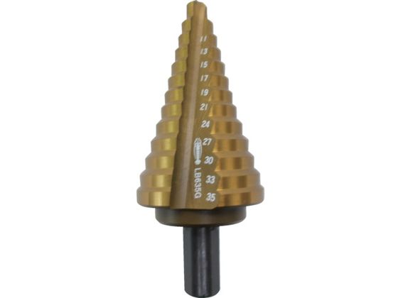 エビ ステージドリル Tinコーティング 13段 軸径10mm 6-35 LB635G エビ ステージドリル Tinコーティング 13段 軸径10mm 6-35 LB635G