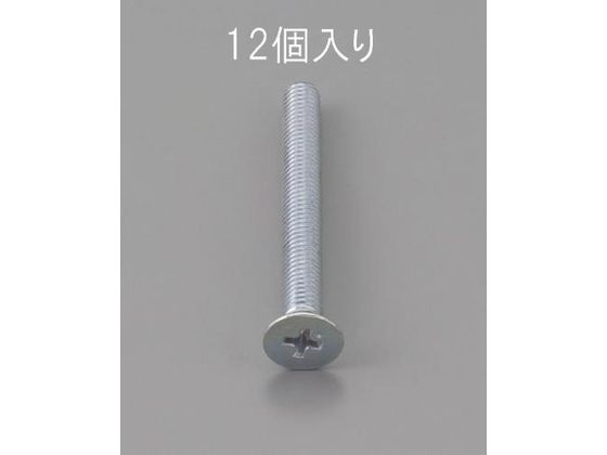 エスコ 皿頭小ねじ 三価クロメート 12本 M4×40mm EA949NA-440