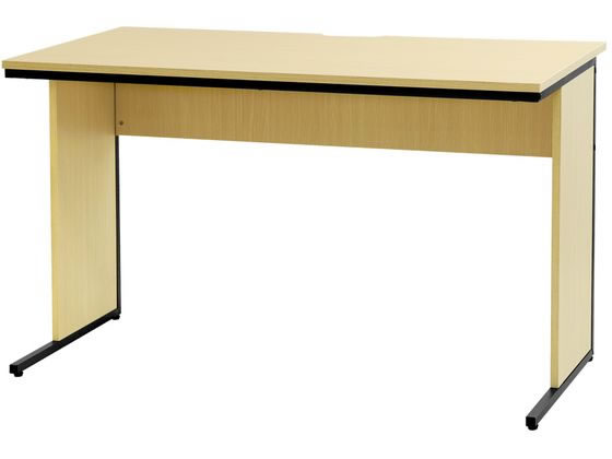 ●カラー：ナチュラル●サイズ：幅１２００×奥行６００×高さ７００ｍｍ●重量：１９．９ｋｇ●材質：天板・幕板：ＭＤＦ＋メラミン樹脂化粧板／エッジ：ＰＶＣ／脚：スチール（粉体塗装）／アジャスター：ポリプロ