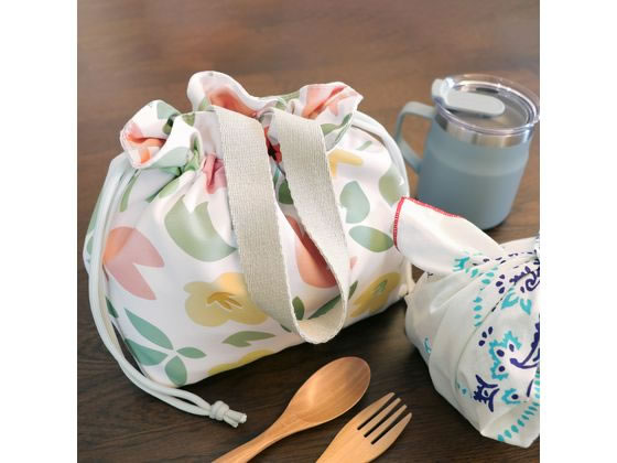 LIV PLUS keepie 保冷バッグ ランチバッグ 巾着 4L ボタニカル LV-0012