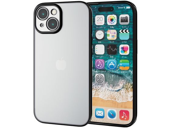 エレコム iPhone 15 ソフトケース 極限 メタリック PM-A23AUCTMKBK エレコム iPhone 15 ソフトケース 極限 メタリック PM-A23AUCTMKBK