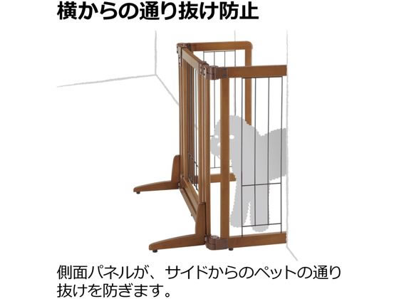 リッチェル ペット用 木製おくだけドア付ゲート M ブラウンが