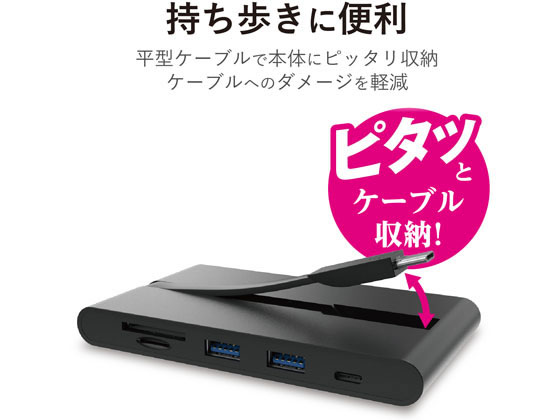 エレコム USB Type-C接続ドッキングステーション DST-C05BKが12,469円