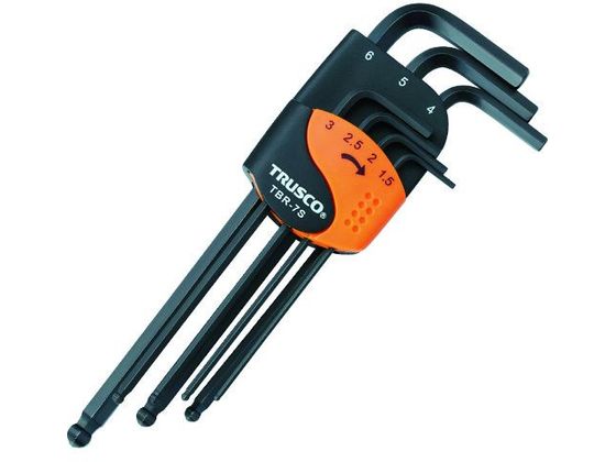 TRUSCO ボールポイント六角棒レンチセット 標準タイプ 7本組 TBR-7S TRUSCO ボールポイント六角棒レンチセット 標準タイプ 7本組 TBR-7S