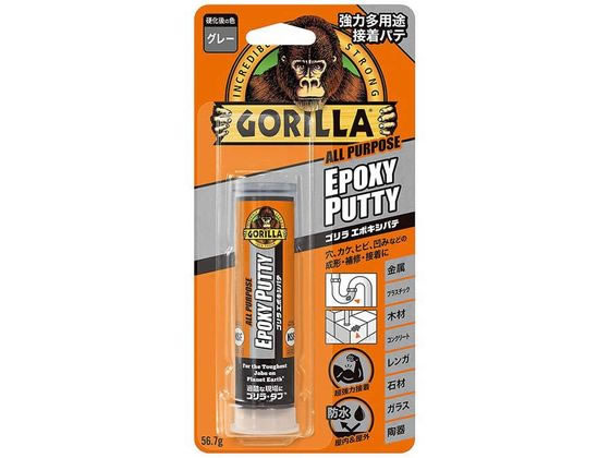 呉工業 強力多用途接着パテ ゴリラ エポキシパテ 80g グレー