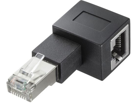 サンワサプライ RJ-45L型変換アダプタ 左出し ADT-RJ6A-LL