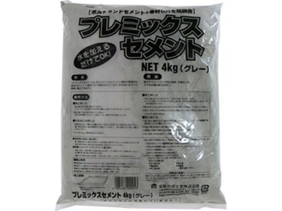 家庭化学工業 プレミックスセメント 4kg グレー 家庭化学工業 プレミックスセメント 4kg グレー