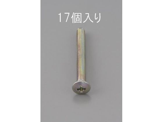 エスコ 丸皿頭小ねじ 三価クロメート 17本 M4×25mm