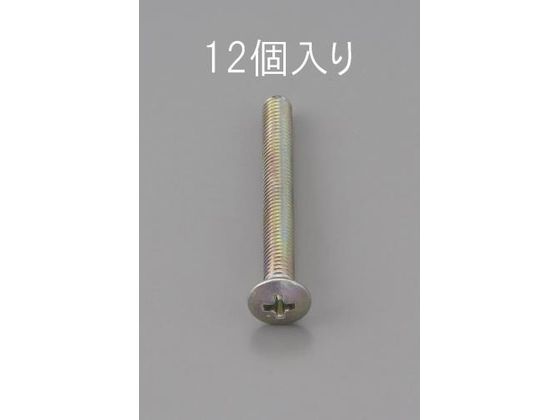 エスコ 丸皿頭小ねじ 三価クロメート 12本 M6×12mm エスコ 丸皿頭小ねじ 三価クロメート 12本 M6×12mm