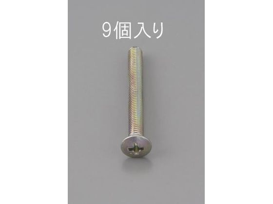 エスコ 丸皿頭小ねじ 三価クロメート 9本 M6×20mm