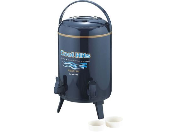 キャプテンスタッグ クールヒッツ ツインコックウォータージャグ10L ネイビー