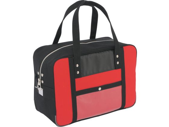 SANEI 帆布メール用ボストン(M)馬蹄錠金具付 赤 BTM-U-02 SANEI 帆布メール用ボストン(M)馬蹄錠金具付 赤 BTM-U-02