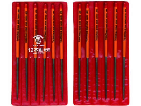 ツボサン 組ヤスリ 12本組 角 荒目 KA012-01 ツボサン 組ヤスリ 12本組 角 荒目 KA012-01
