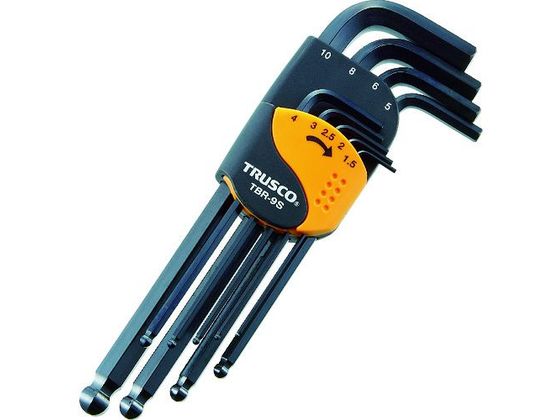 TRUSCO ボールポイント六角棒レンチセット 標準タイプ 9本組 TBR-9S TRUSCO ボールポイント六角棒レンチセット 標準タイプ 9本組 TBR-9S