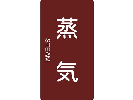 TRUSCO 配管用ステッカー 蒸気 縦 極小 5枚入 TPS-STT-SS