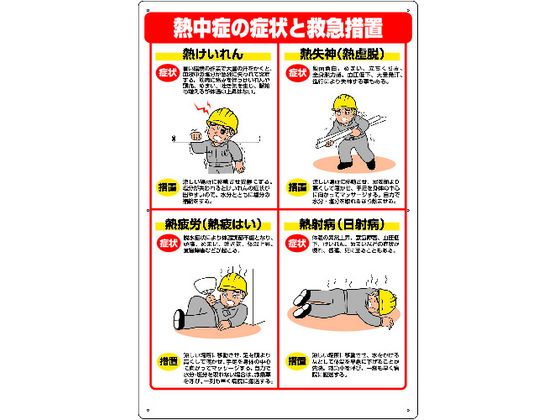 ユニット 熱中症対策標識 症状と救急措置 HO-502 ユニット 熱中症対策標識 症状と救急措置 HO-502