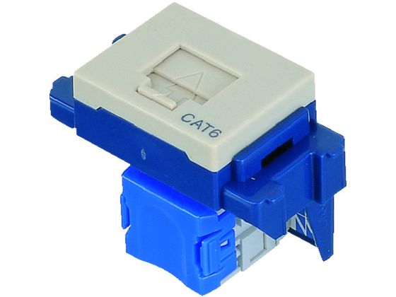 ぐっとすシリーズ情報モジュラジャック CAT6 埋込型 ベージュ