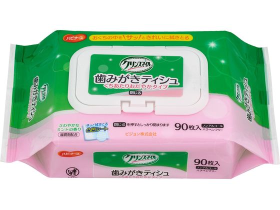 ピジョン クリンスマイル歯みがきティシュくちあたりおだやか 90枚 ピジョン クリンスマイル歯みがきティシュくちあたりおだやか 90枚