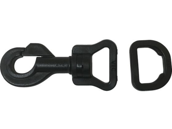 ユタカメイク 金具 ナスカン.FDカンセット A20×B76×C20 ブラック JC-02