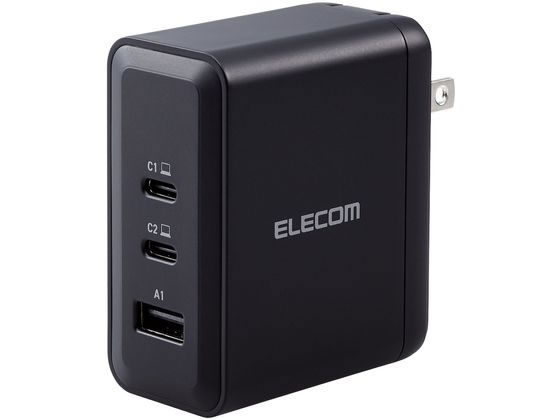 エレコム USB充電器 C×2 A×1 100W ACDC-PD65100BK エレコム USB充電器 C×2 A×1 100W ACDC-PD65100BK