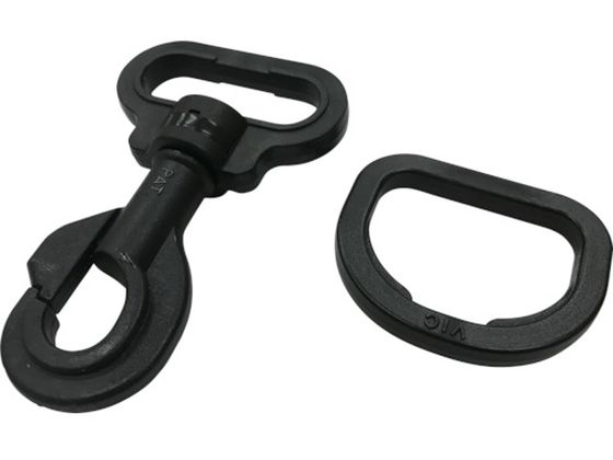 ユタカメイク 金具 ナスカン.FDカンセット A31×B88×C30 ブラック JC-04