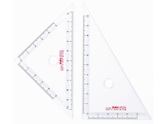 西敬 パルカラー定規 10cm三角定規 PT-4