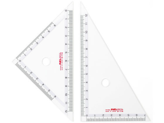 西敬 パルカラー定規 12cm三角定規 PT-5