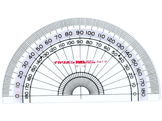 西敬 パルカラー定規 10cm分度器 PP-10