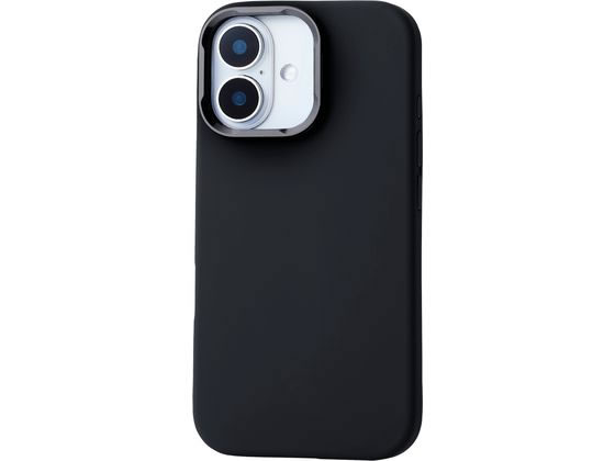エレコム iPhone16ケース シリコン スタンド ブラック PM-A24AHVSCSTBK エレコム iPhone16ケース シリコン スタンド ブラック PM-A24AHVSCSTBK