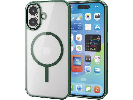 エレコム iPhone16ケース ハイブリッド グリーン PM-A24AMAG03GN エレコム iPhone16ケース ハイブリッド グリーン PM-A24AMAG03GN