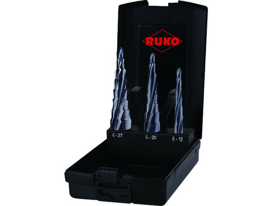 RUKO スパイラルステップドリル 3本セット ハイス ルナテックコーティング 101087PRO RUKO スパイラルステップドリル 3本セット ハイス ルナテックコーティング 101087PRO