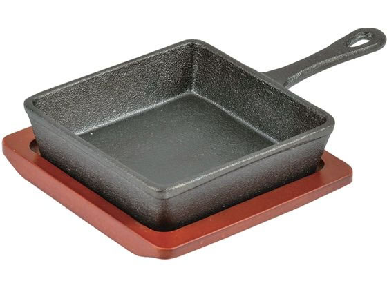 パール金属 鉄鋳物製角型スキレット 13×13cm HB-6211