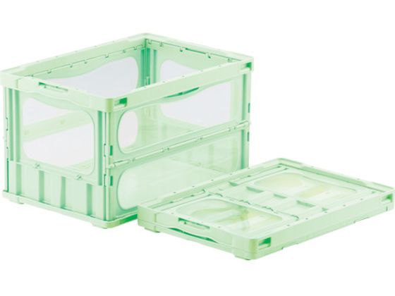 サンコー 折畳コンテナー 559120 マドコンライトO-50Bグリーン