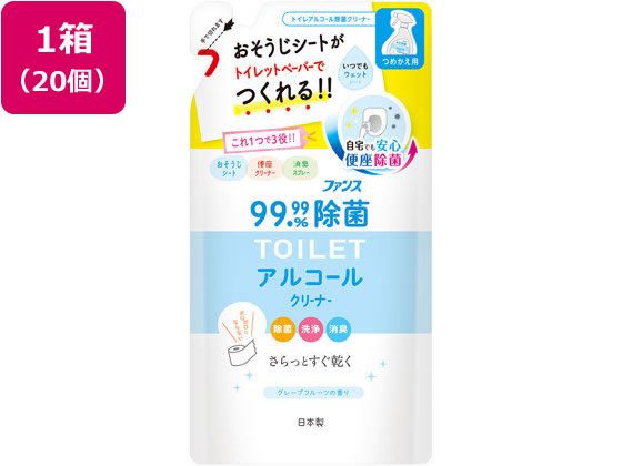 第一石鹸 ファンス トイレ用 アルコール除菌クリーナー 詰替 350mL×20 第一石鹸 ファンス トイレ用 アルコール除菌クリーナー 詰替 350mL×20