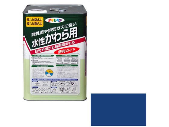 アサヒペン 水性かわら用 14L スカイブルー