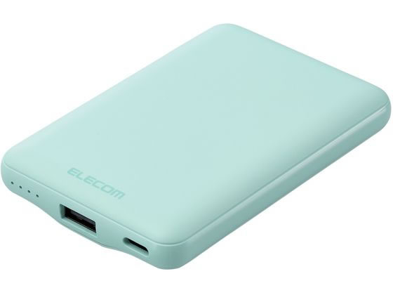 エレコム モバイルバッテリー 5000mAh 薄型 DE-C45-5000GN エレコム モバイルバッテリー 5000mAh 薄型 DE-C45-5000GN