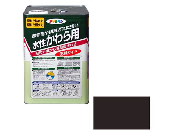 アサヒペン 水性かわら用 14L ココナッツブラウン