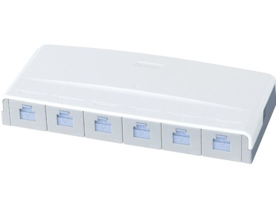 ぐっとすシリーズ情報モジュラジャック CAT6 露出6コ口 NR3176