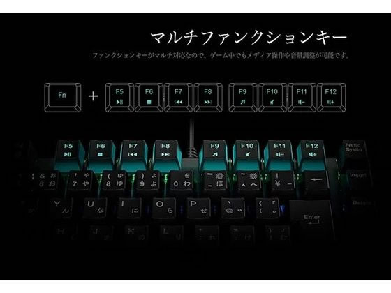 I-CHAIN JAPAN 有線ゲーミングキーボード(テンキーレス) KL21C1が