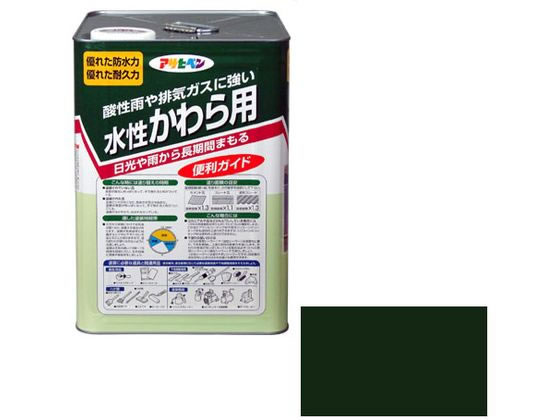 アサヒペン 水性かわら用 14L アイリッシュグリーン
